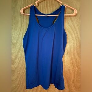 Blue compression tank top